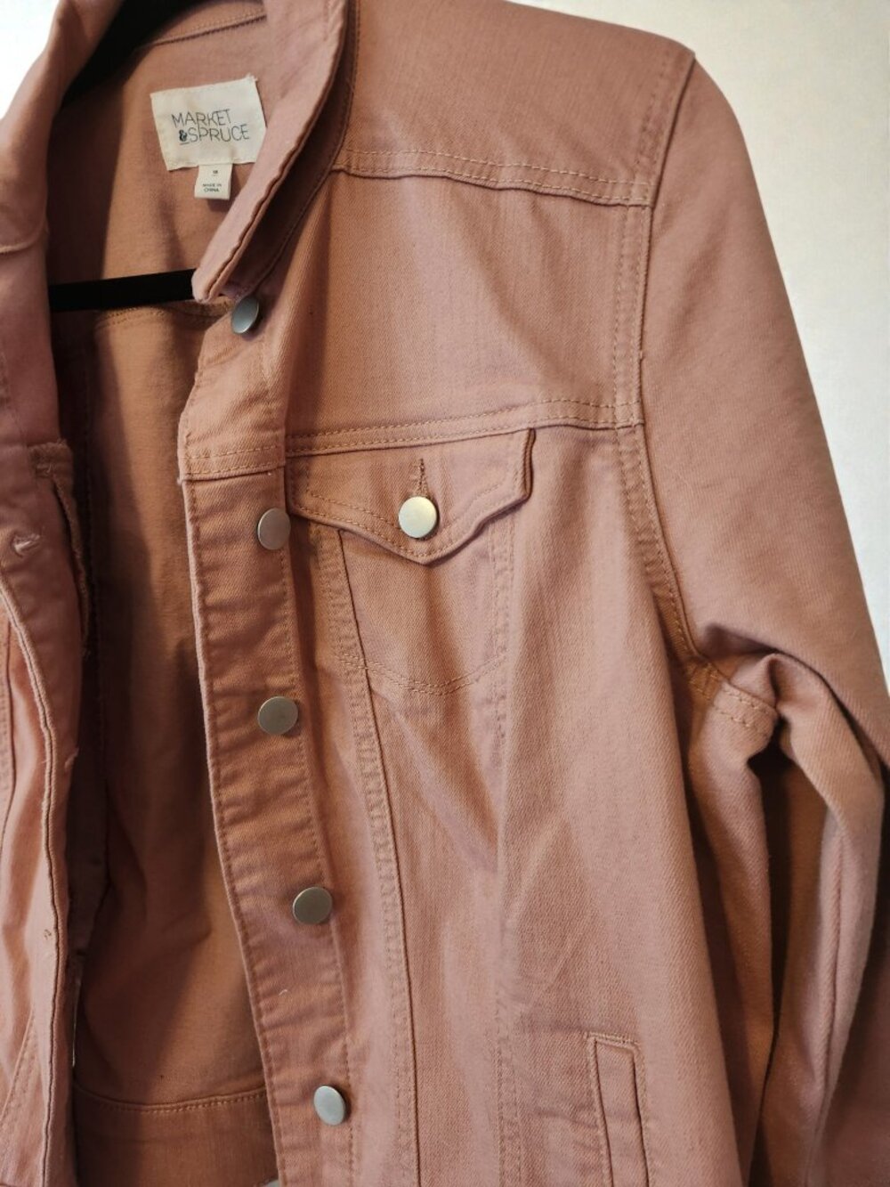 💗 Market & Spruce Pink Denim Jacket | Size 1X | Stretch | Chic Layer 💗 - Picture 4 of 11